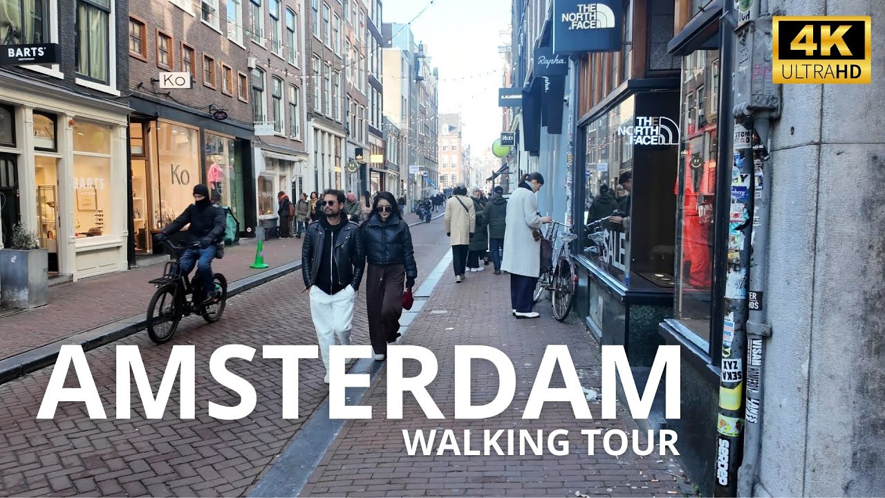 Amsterdam Walking Tour 4K 🇳🇱 | Dam Square to Jordaan & Canal District
