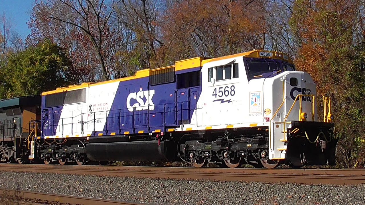 CSX 4568 (50th Anniversary Operation Lifesaver) Leading Train I157