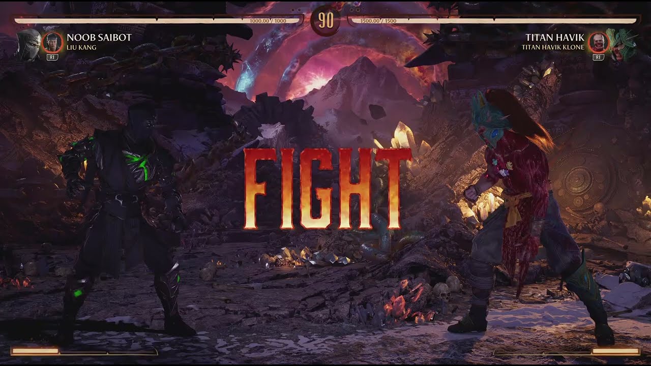 Noob Saibot vs Titan Havik Final Battle MK1 Khaos Reigns