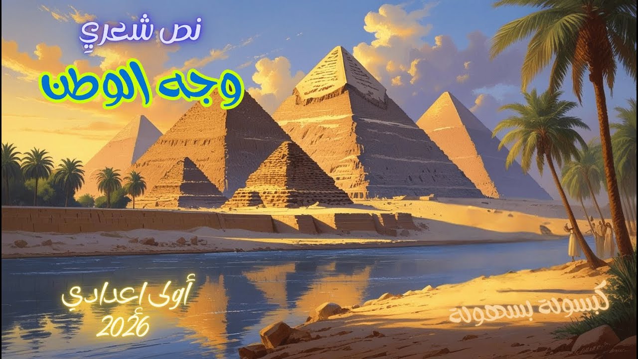 نص وجه الوطن للصف الأول الإعدادي - المعاني من درس وجه الوطن | اللغة العربية | الصف الأول الإعدادي