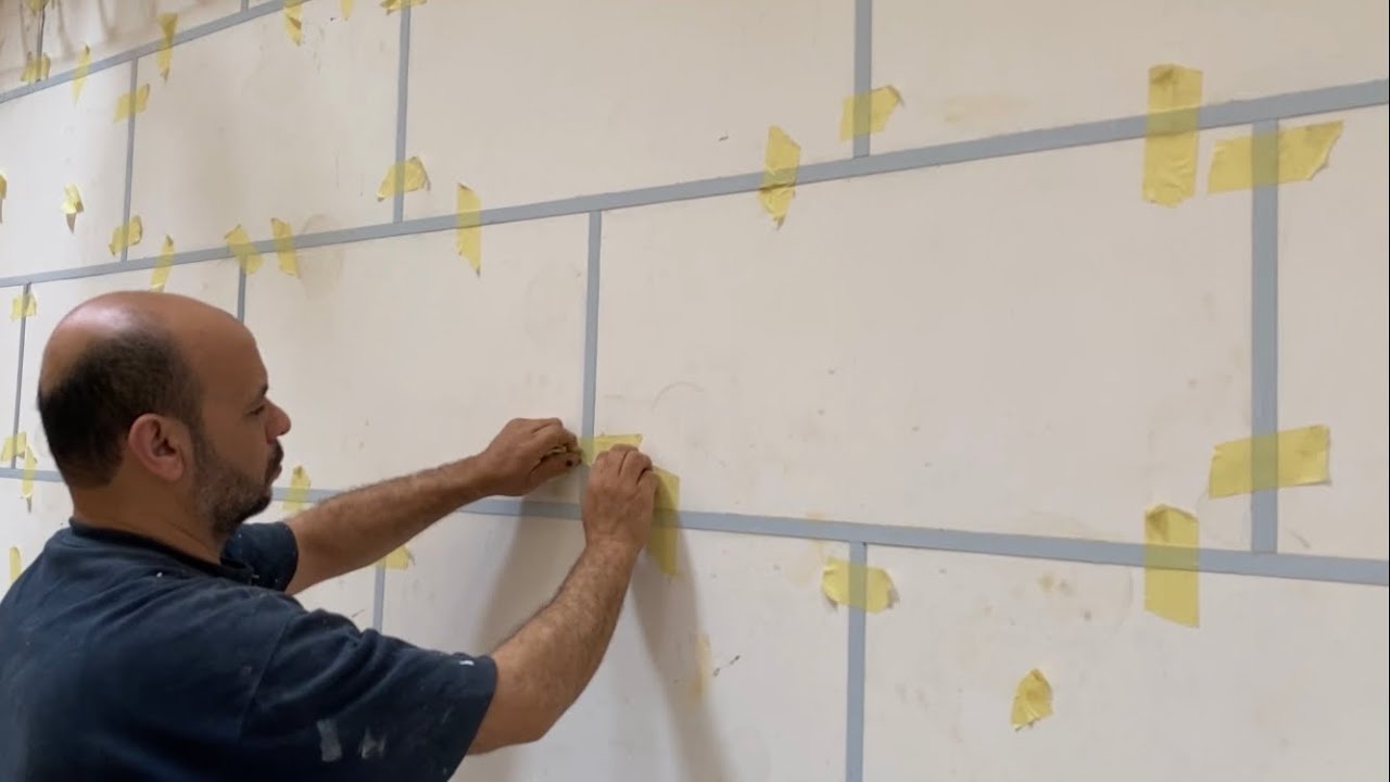 أسلوب عبقري لعمل بديل الرخام الهندي للواجهات بمعجون الجدران