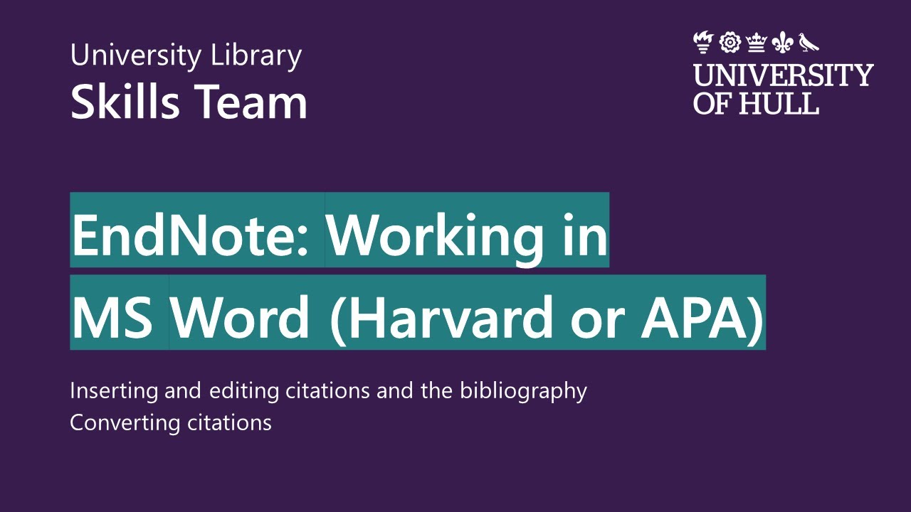 EndNote 20 Работа в Word Harvard APA