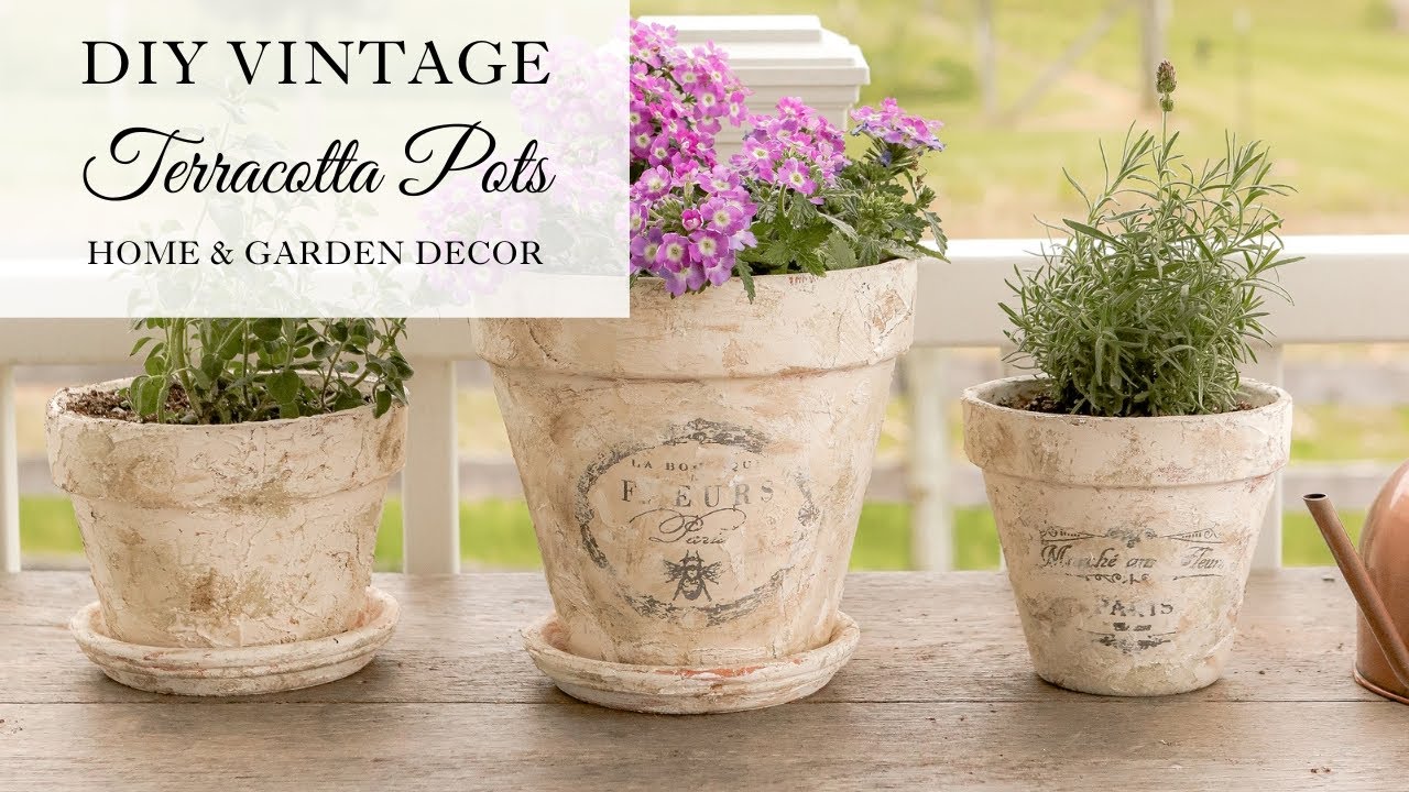 DIY Vintage Terracotta Pots