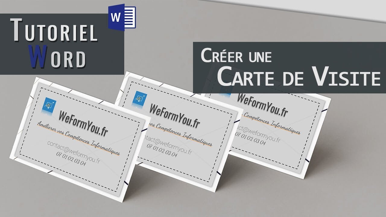 Word | Créer une Carte de Visite