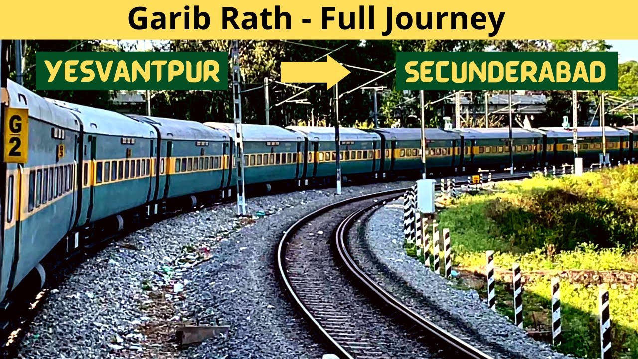 Garib Rath Express | Yesvantpur To Secunderabad | ICF track sounds