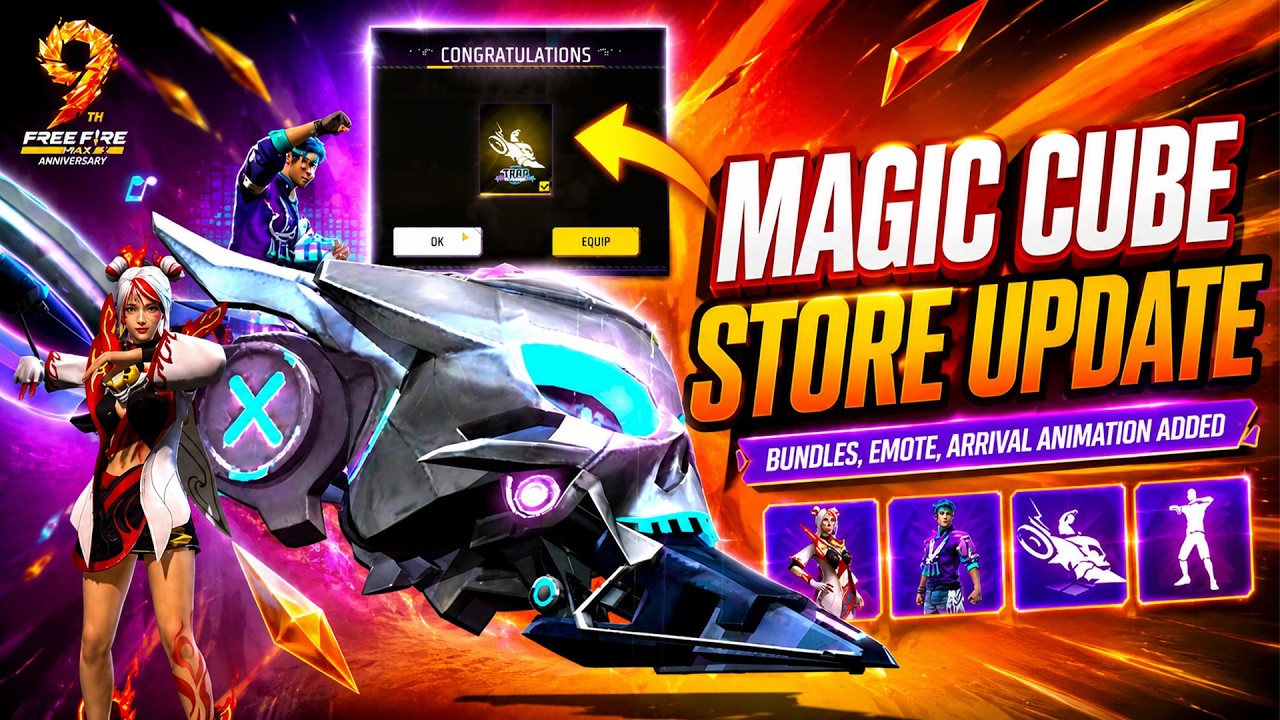 OMG Arrival Animation in Magic Cube Store 🤩 | Today Magic Cube Store Update Free Fire MAX