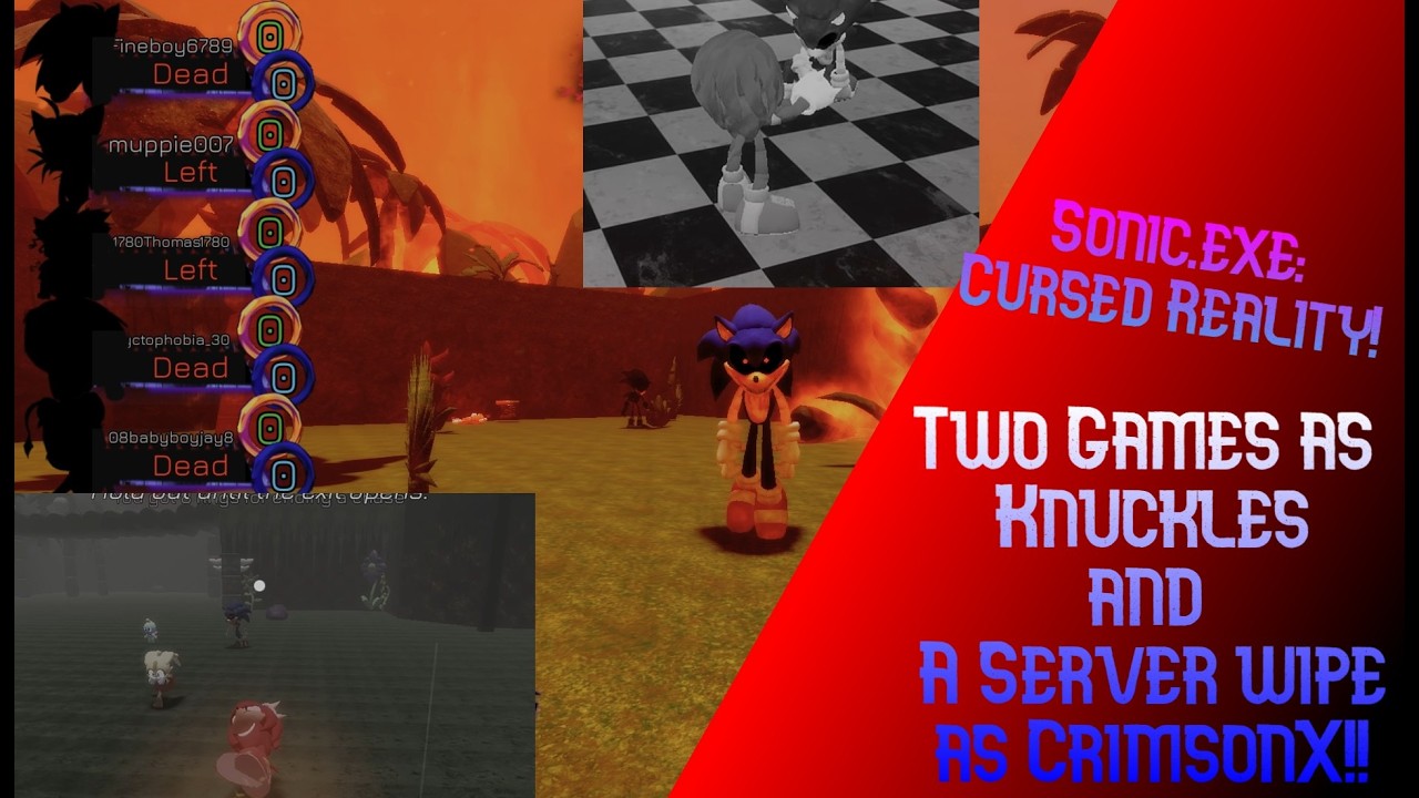 Time to play as Knuckles and Server wipe as Crimson X! | Sonic.exe: Cursed Reality