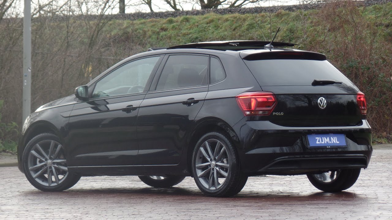 Volkswagen NEW Polo Highline 2019 Deep Black Pearl 17 inch Pamplona dark Walk around & inside detail