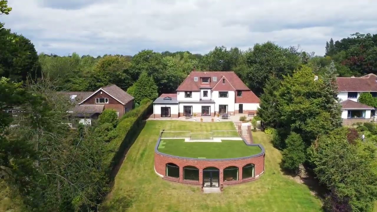 Drone footage of this stunning five bedroom detached family home in Warlingham.