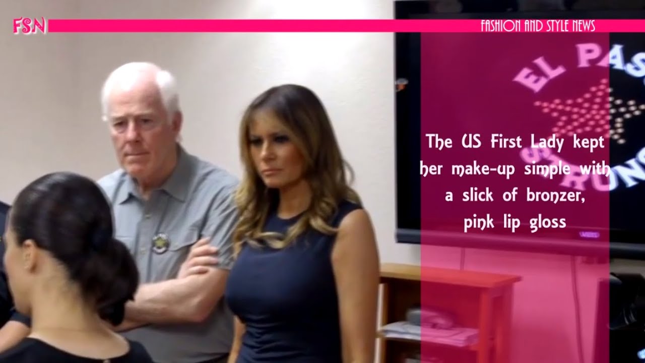 Melania sported a flattering silhouette in a pre-fall autumn / winter 2019 collection flared dress