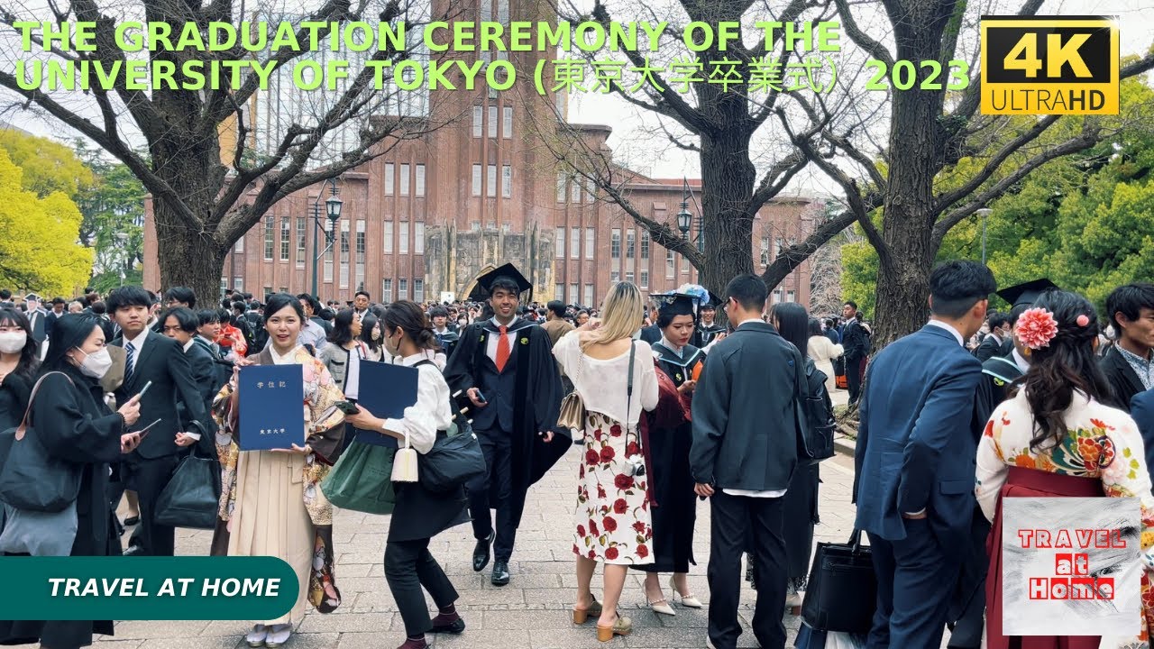 4k hdr japan  | The graduation ceremony of the University of Tokyo (東京大学卒業式）2023, walk in the campus