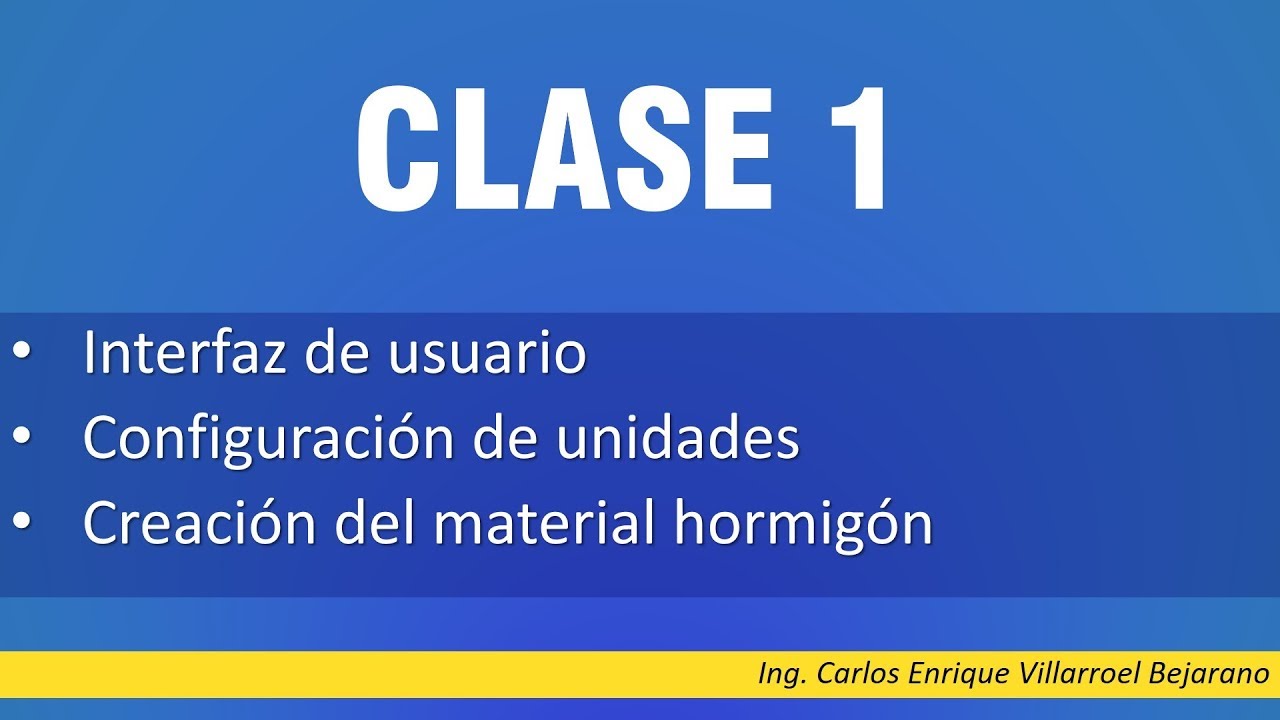 CLASE 1 curso ROBOT STRUCTURAL (units, creating RC material)