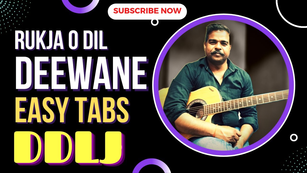 Ruk Ja O Dil Deewane on Guitar Tabs | Easy Guitar TABS/Lead-On Screen |DDLJ | Udit Narayan |