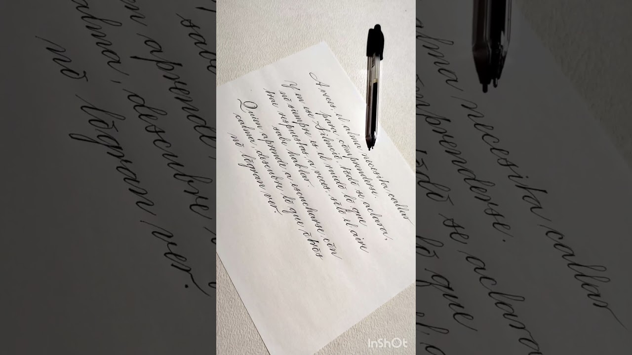 caligrafía con bolígrafo 
