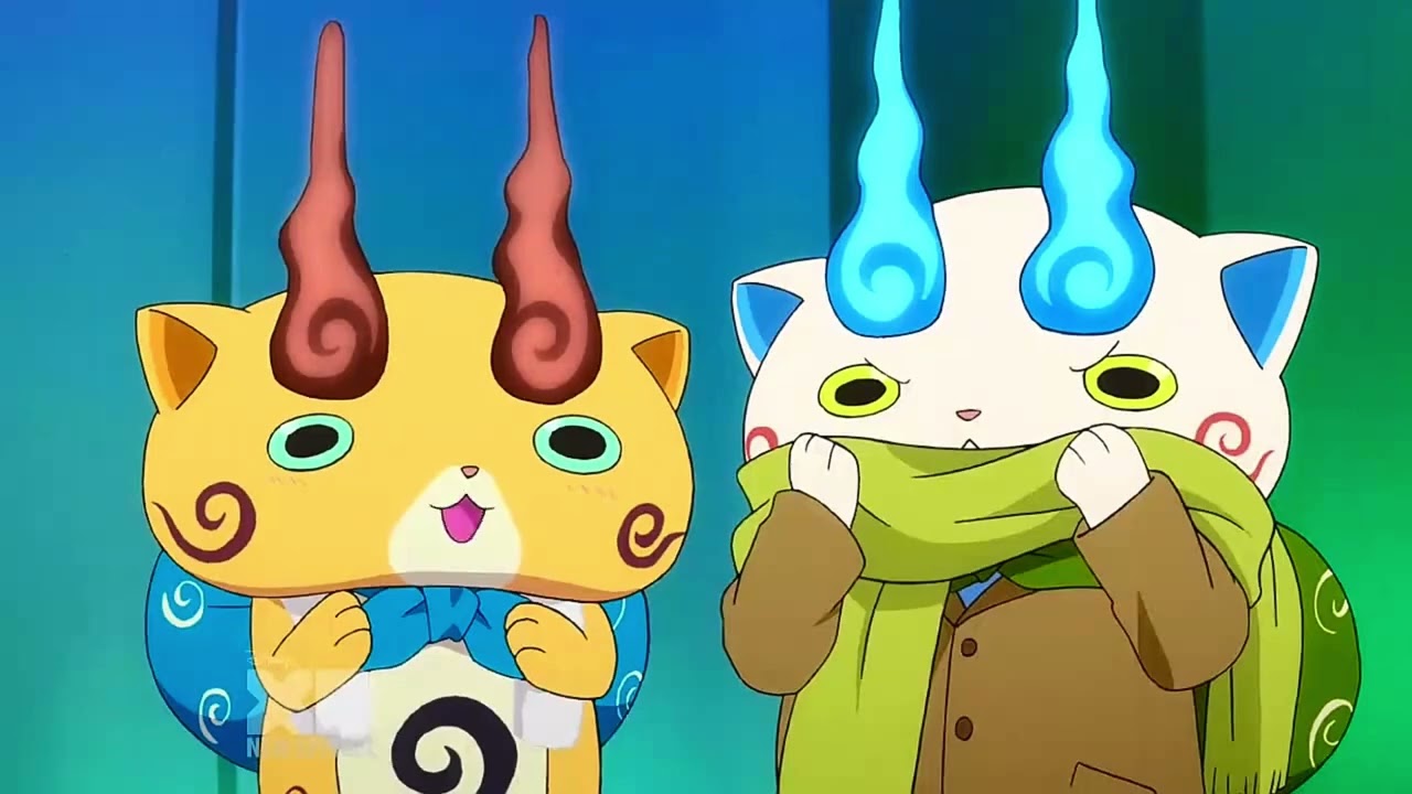 Yokai Watch: Komasan Komajiro waiting at line (Eng Dub)