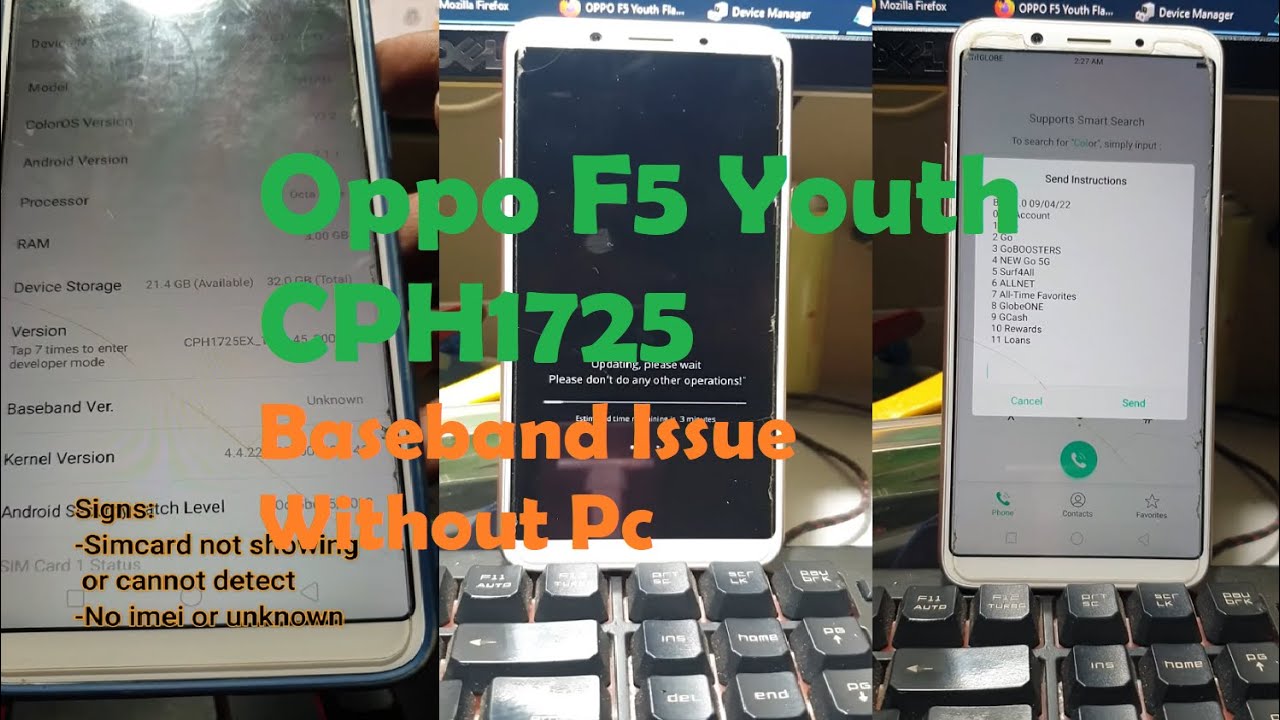 Oppo F5 Youth CPH1725 Baseband Issue│Without Pc
