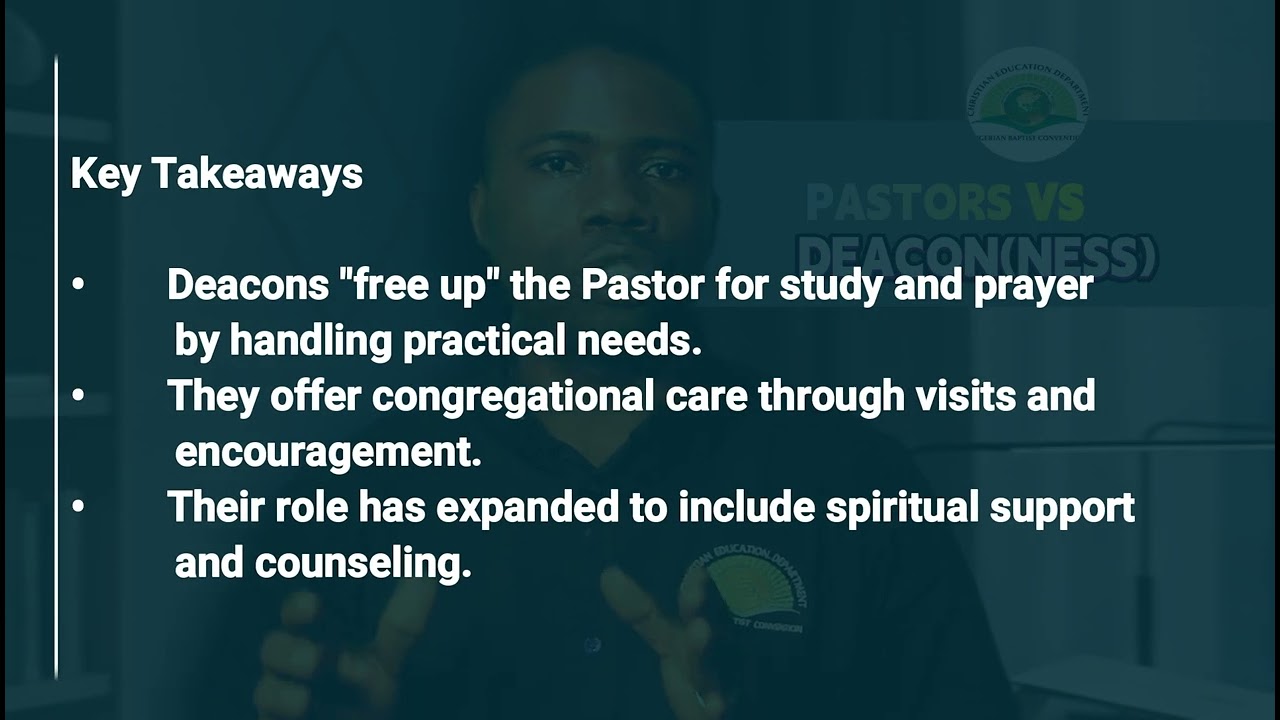 DIFFERENCES AND SIMILARITIES IN THE ROLE OF PASTORS AND DEACONS