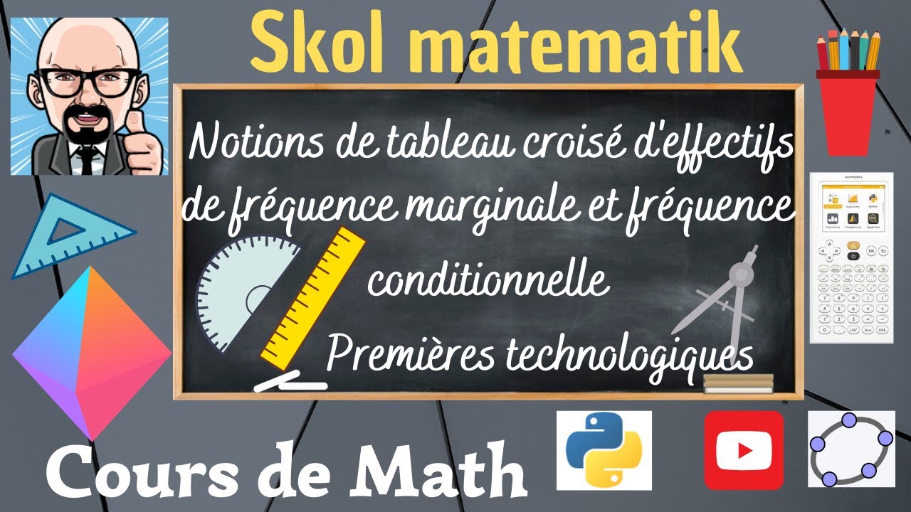TABLEAU CROISE D'EFFECTIFS FREQUENCE MARGINALE ET FREQUENCE CONDITIONNELLE