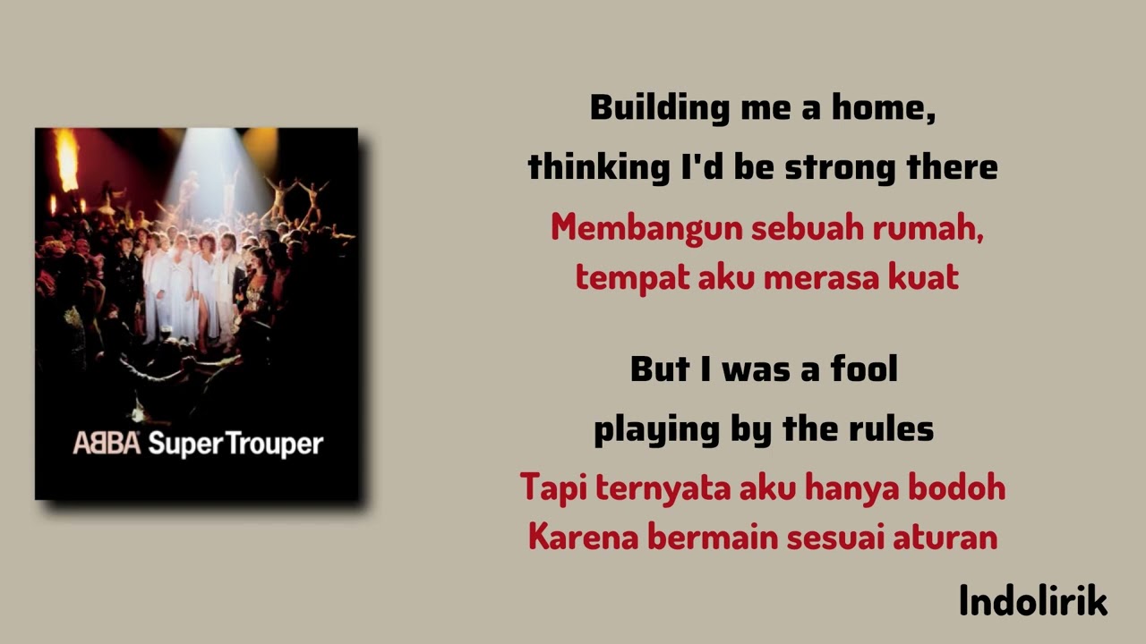 ABBA - The Winner Takes It All | Lirik Terjemahan Indonesia