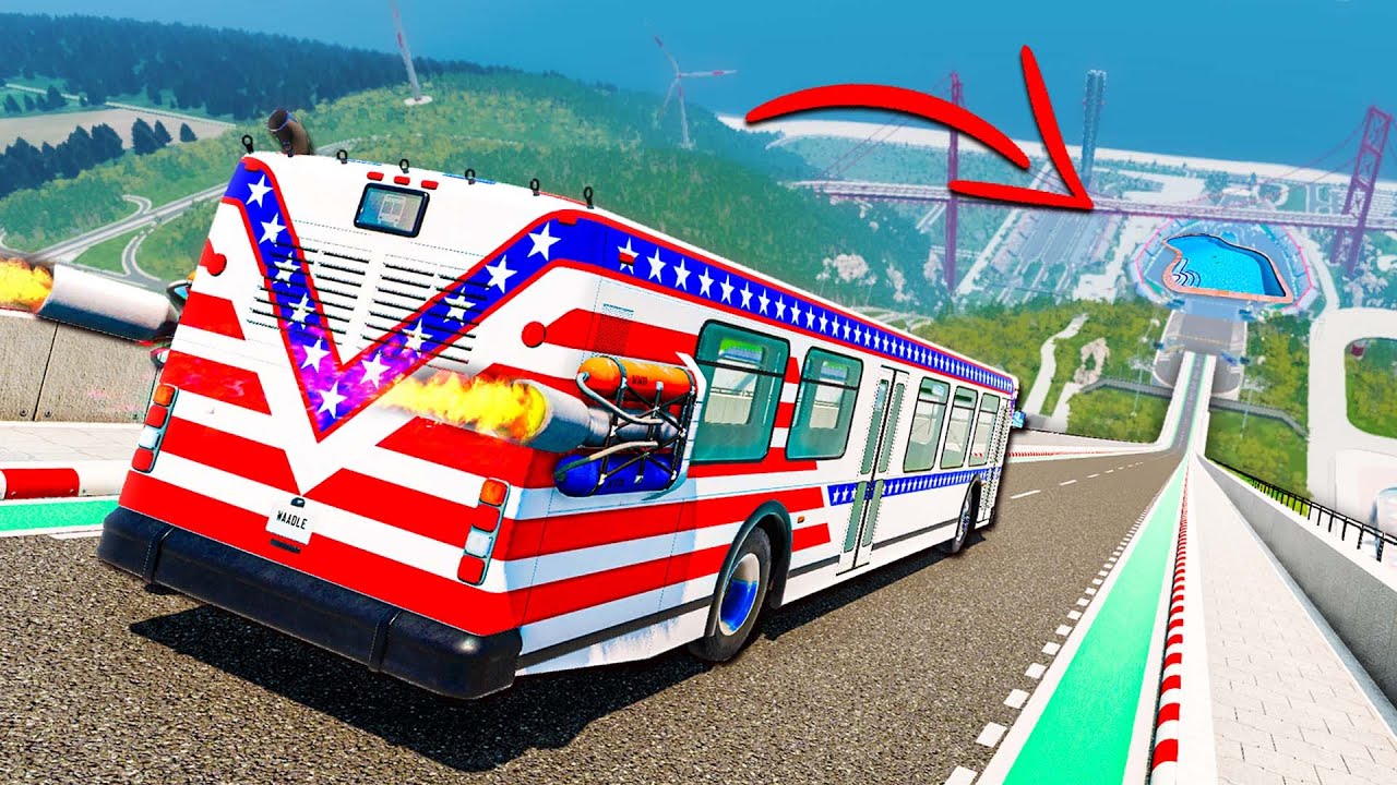 RAKETBUS van Hoogste Ramp OOIT !! 🚀 | BeamNG Drive