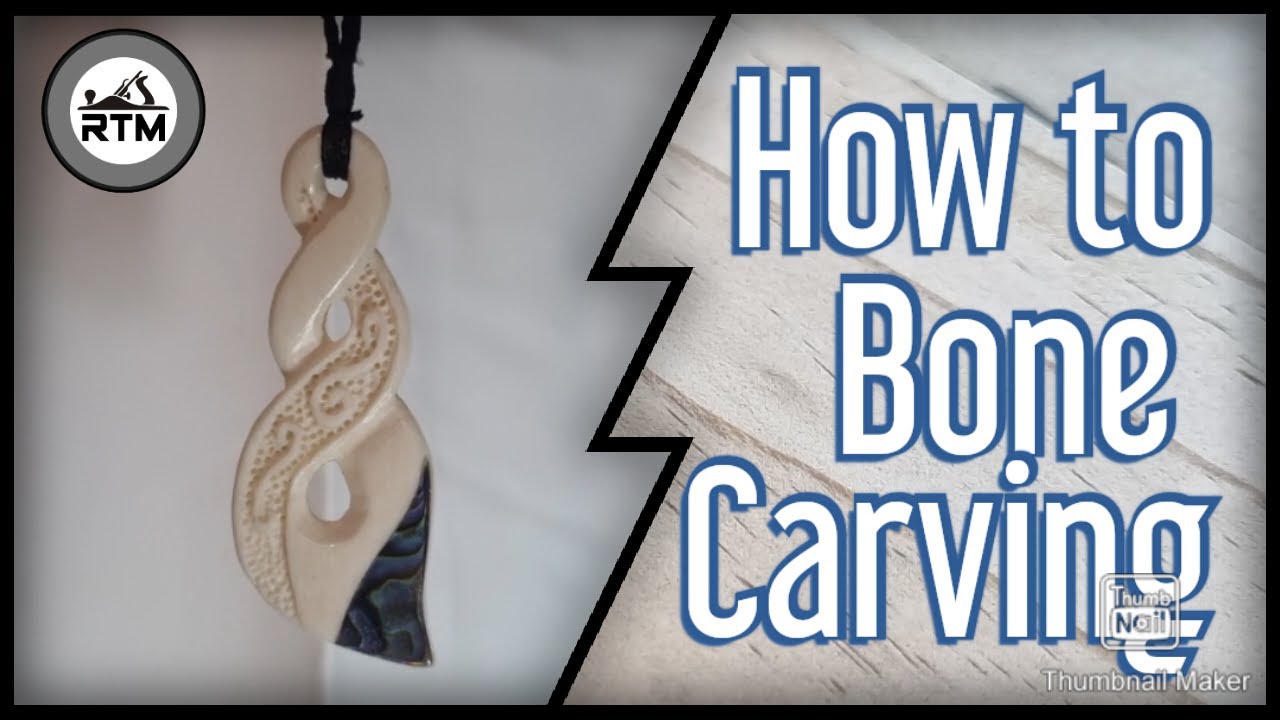 Carving a beautiful Bone and Paua Pendant (No Voiceover)