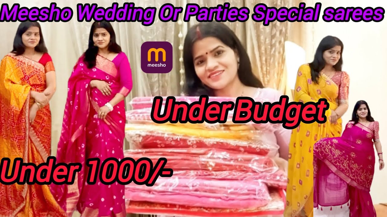Meesho Wedding & Party Wear Saree Haul ✨ | Stylish & Budget Friendly Sarees 💃