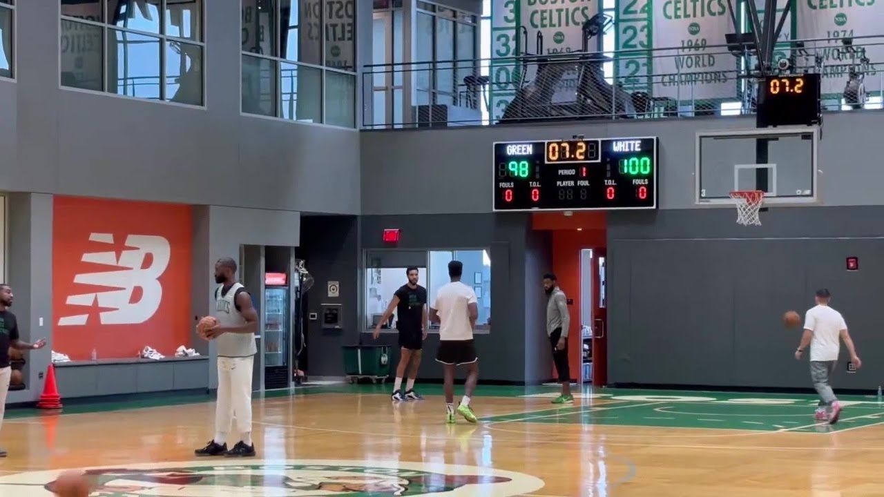 JAYSON TATUM LOOKING GOOD & SHOOTING SHOTS AFTER TODAYS CELTICS PRACTICE , LOOKA LIKE READ TO GO