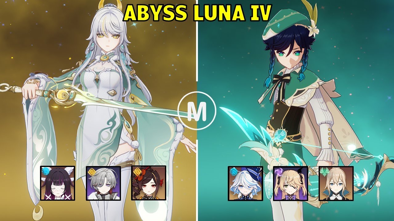 C2 Zibai Lunar Cristalize & C2 Venti Electrocute - Spiral Abyss Luna IV Genshin Impact