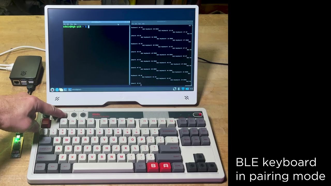 Pico Bluetooth Keyboard Bridge demo