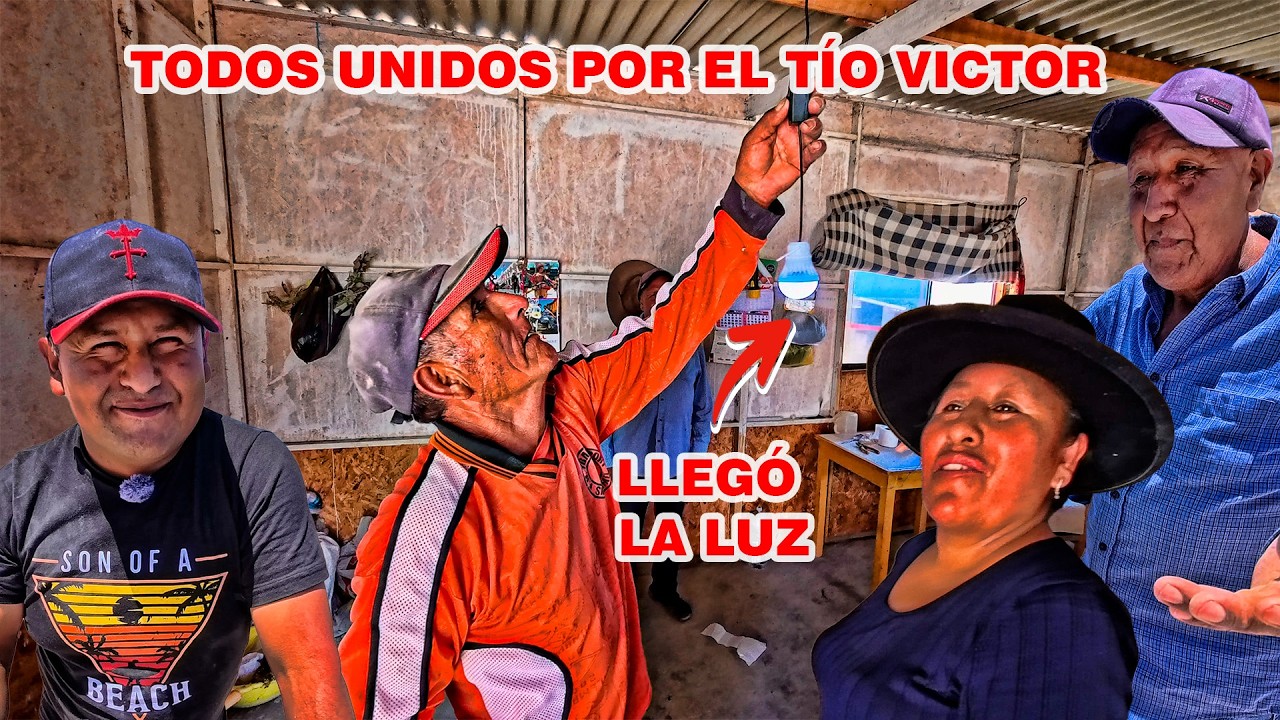 CARGAMENTO de AYUDA para el TÍO VICTOR - Ya no MÁS NOCHES SIN LUZ. Instalamos PANEL SOLAR