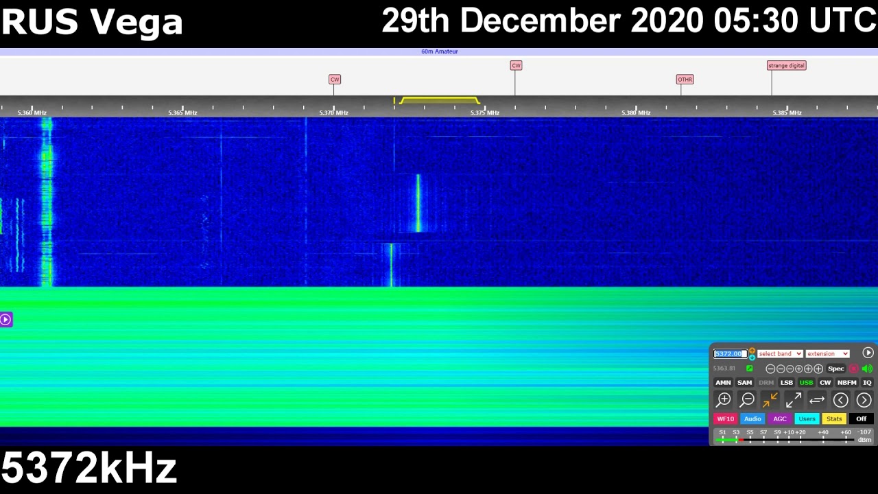 |Вега| 5372kHz Тест Сообщение (29 Декабрь 2020 года, 05:30 UTC)