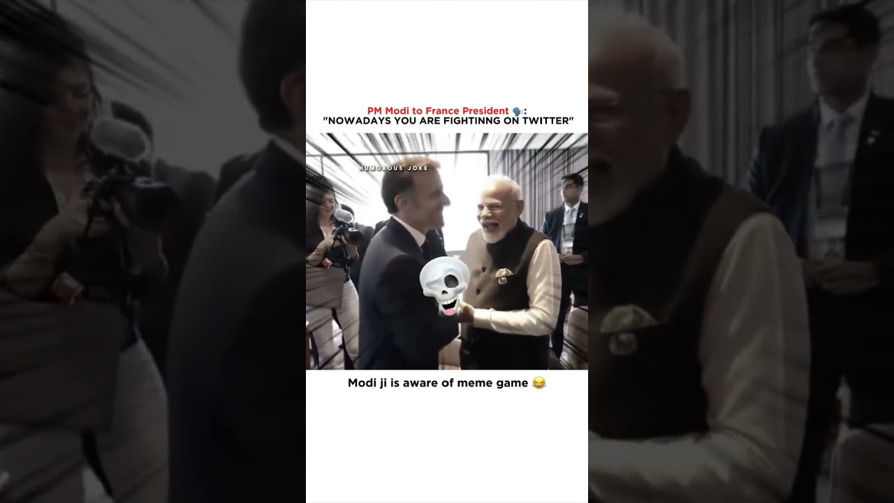 pm modi to France president: Nowadays you are fighting on twitter/modi and Emanuel macron #modi