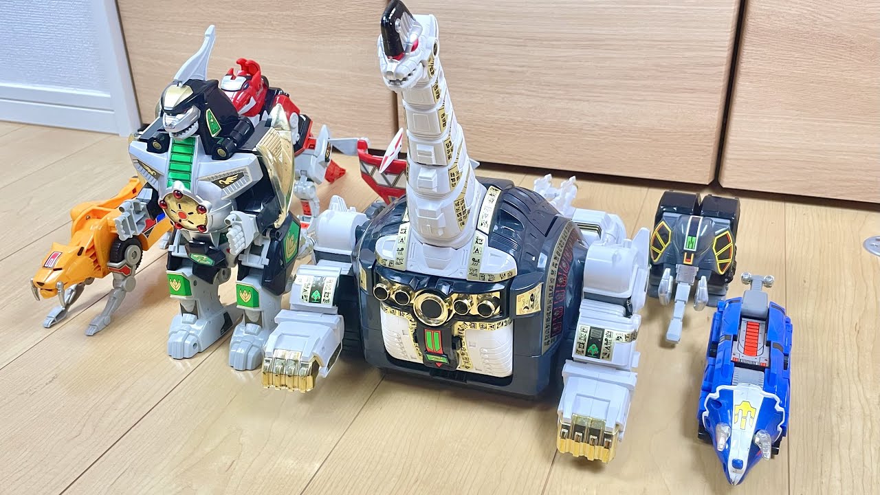 【MightyMorphinPowerRangers #3】🦕🦕🦕走る！デカい⁉︎ ジュウレンジャー のキングブラキオンと究極大獣神で遊んでみた