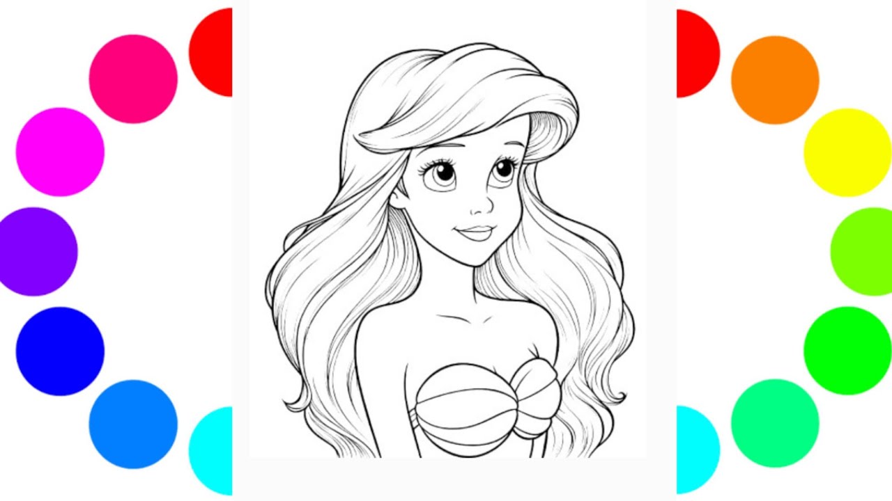 Beautiful Elsa Drawing for kids, Painting & Coloring for Kids - Let's Draw Together