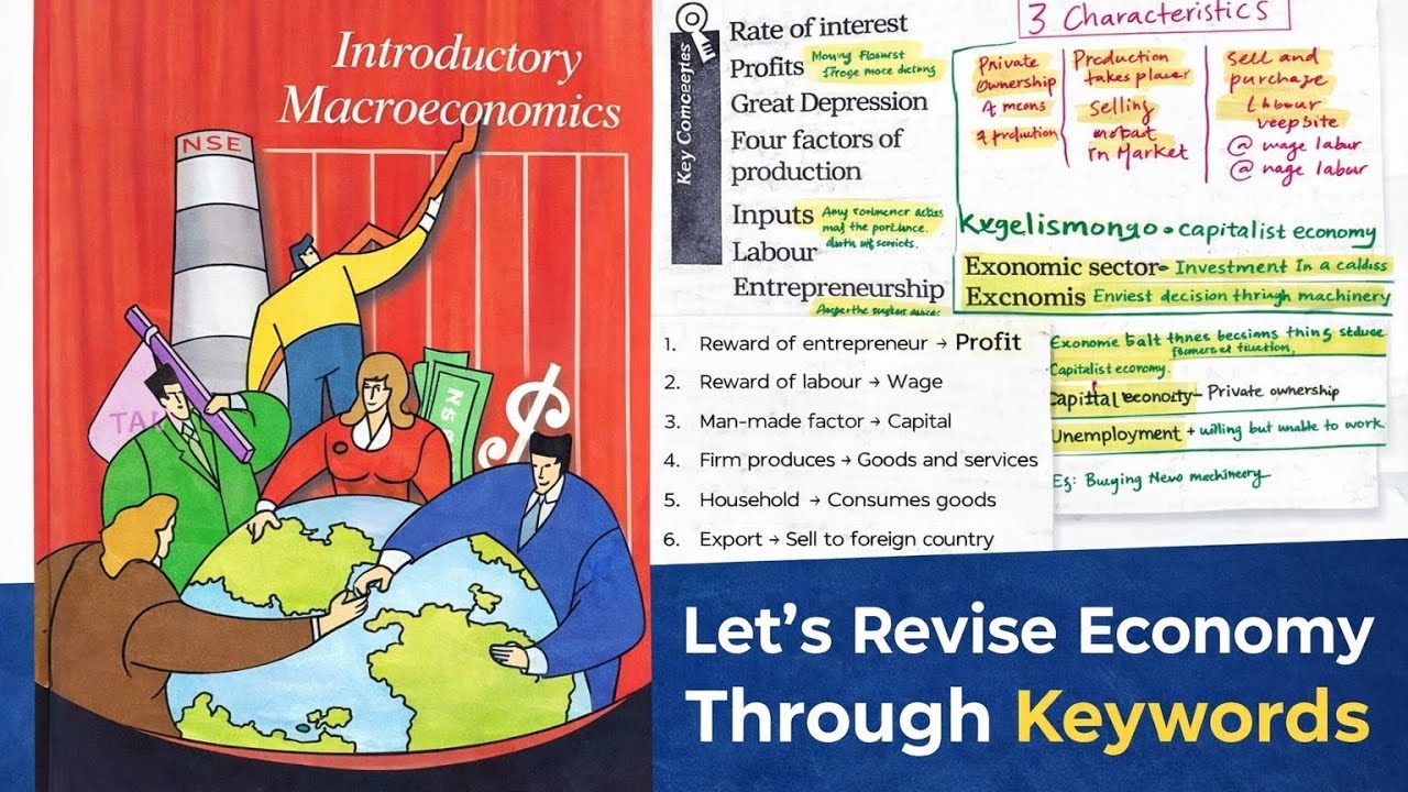 Let's revise the economy through keywords #upscprelims2026 #macroeconomics #ncert 