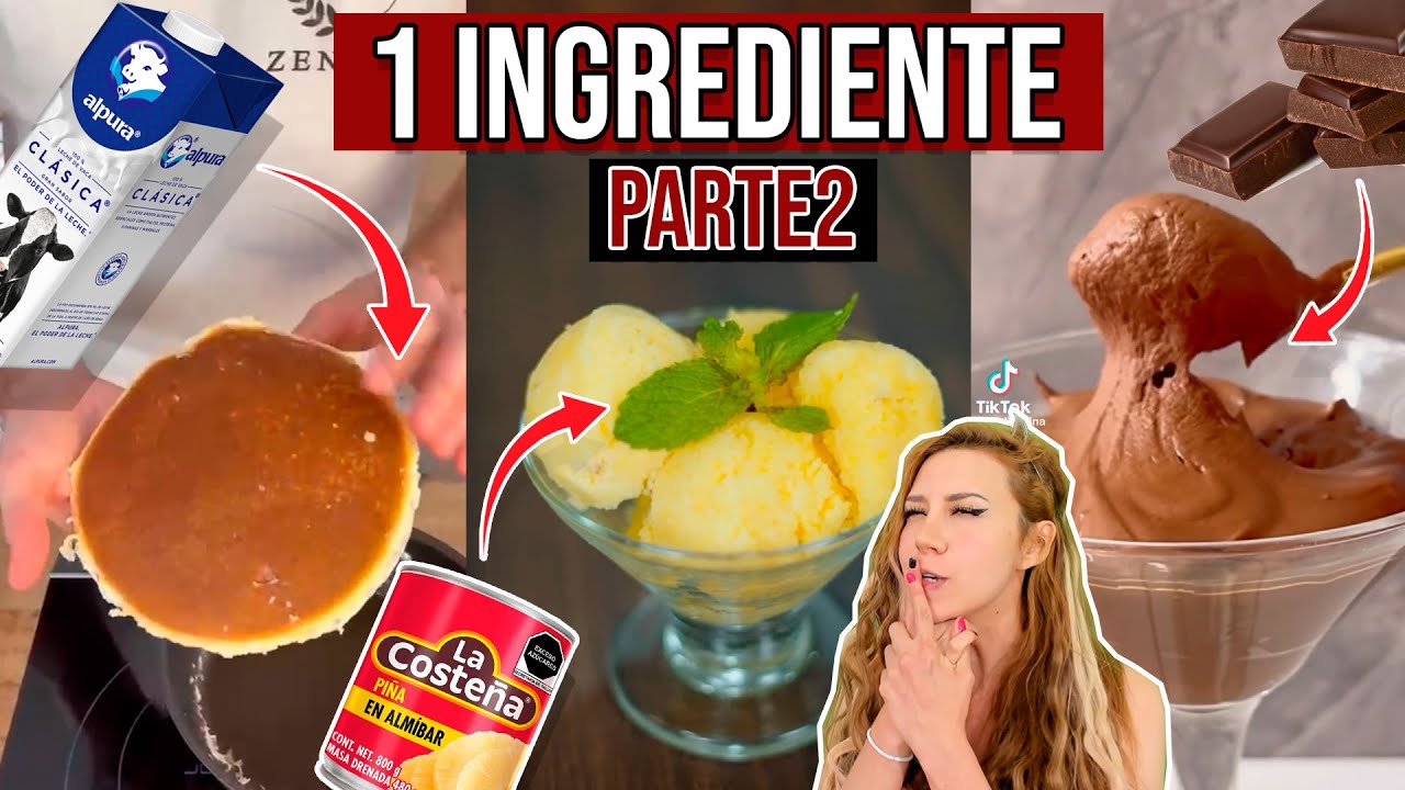RECETAS DE 1 SOLO INGREDIENTE DE TIKTOK PARTE 2