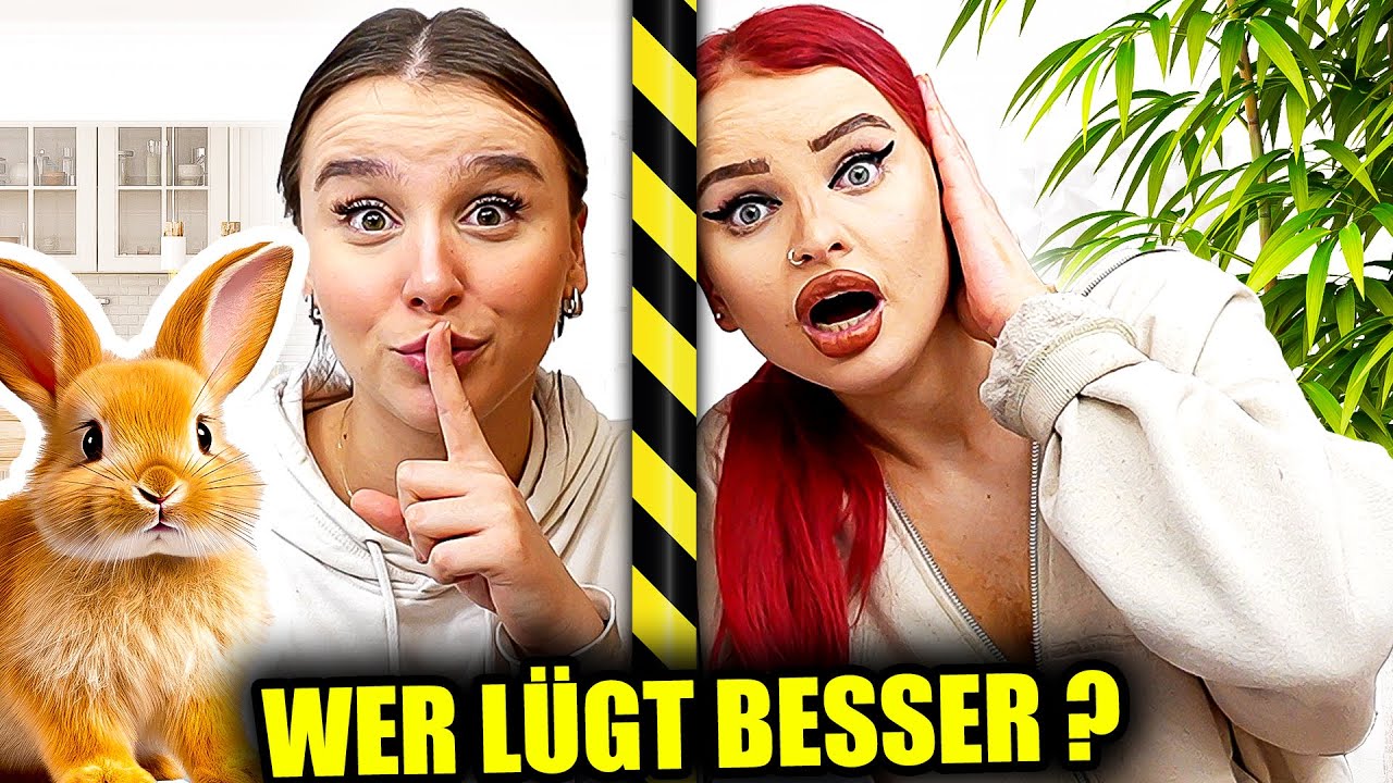 WER LÜGT BESSER ? 😂 mit Schwester (Challenge) - Celina
