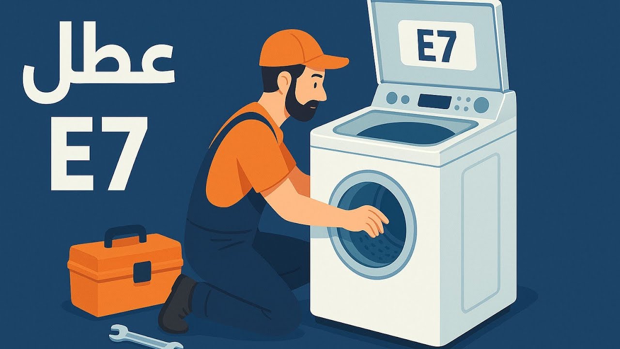 تصليح عطل E7 أو 4- في غساله توشيبا