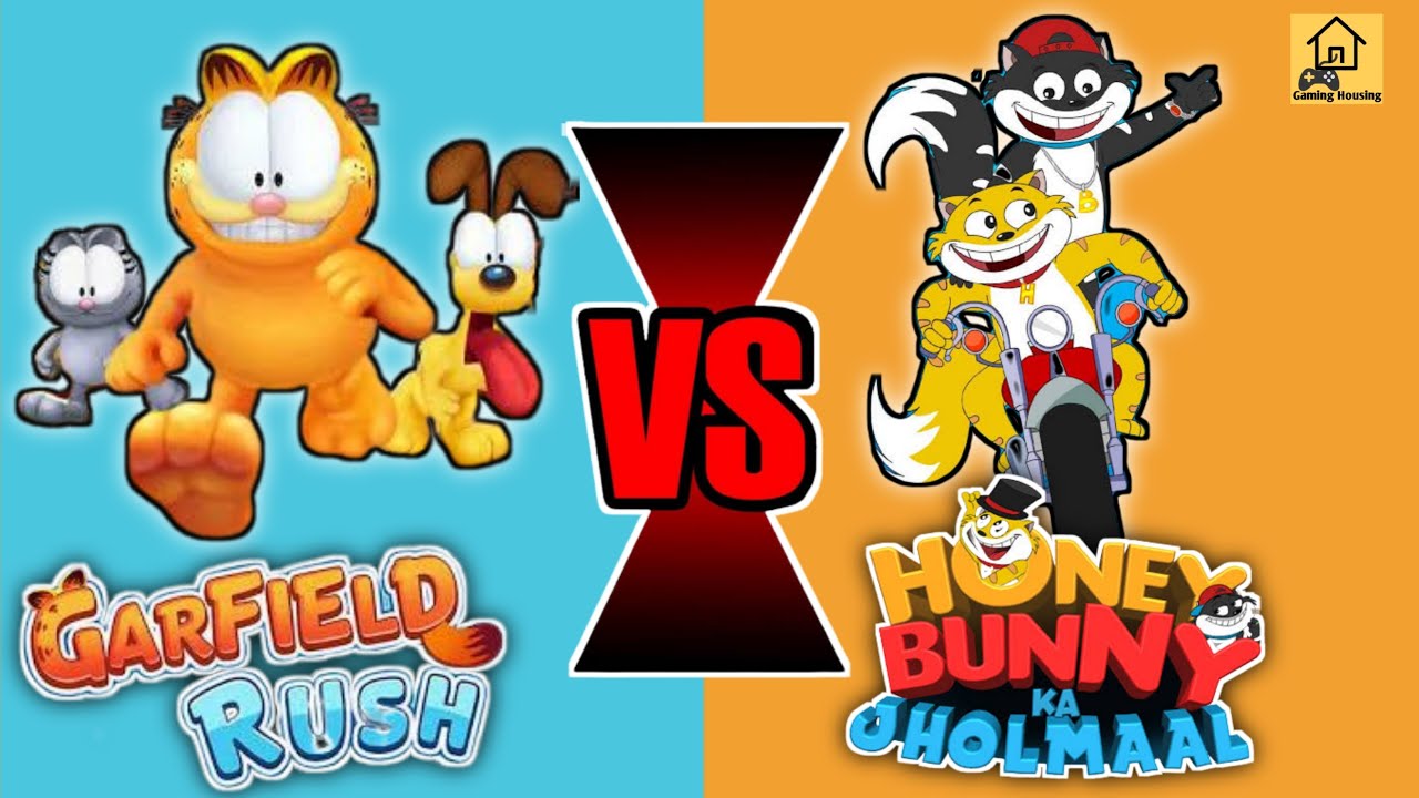 Garfield Vs Honey Bunny Ka Jholmaal Compare Gameplay | Best Offline Running Games | Gaming Housing