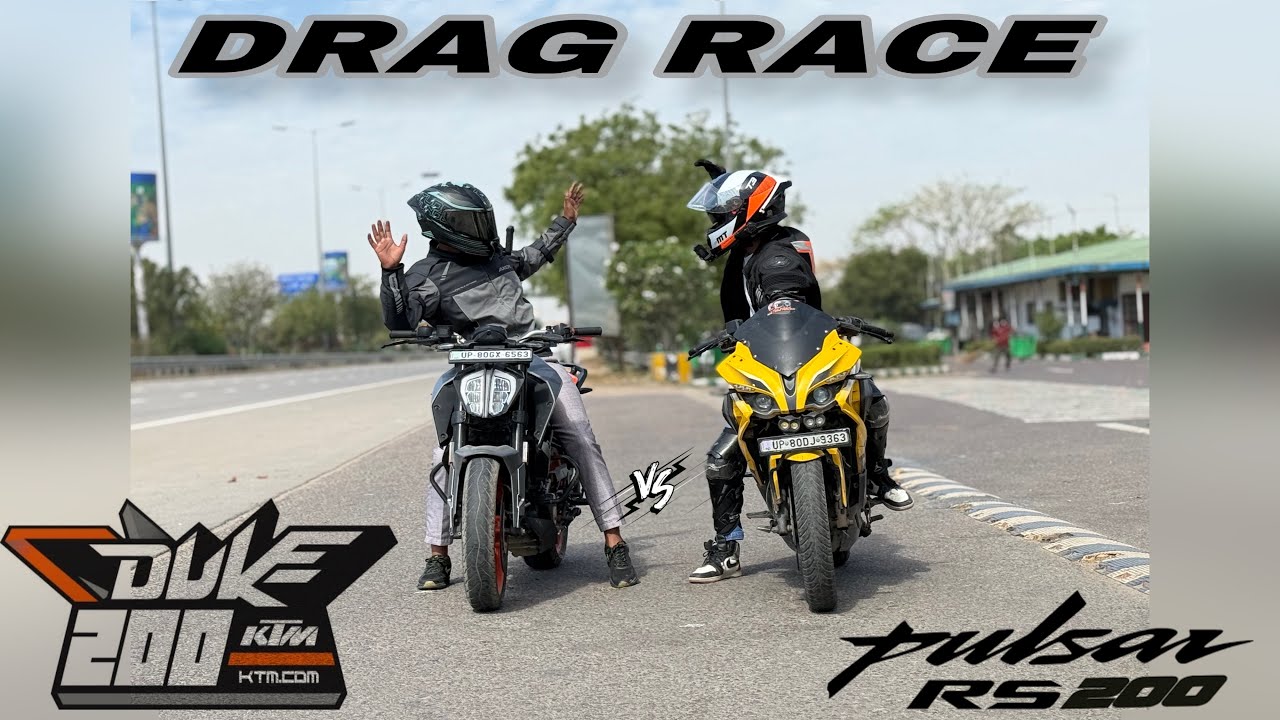 Rs 200 bs4 vs ktm duke 200 bs6 drag race || unexpected result #ktm #dragrace #rs200