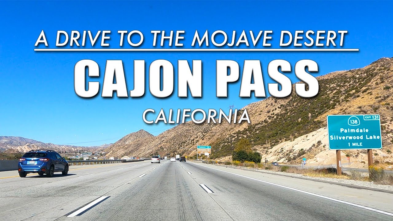 A drive in the Cajon Pass to the Mojave Desert in California - (No talking - No music)