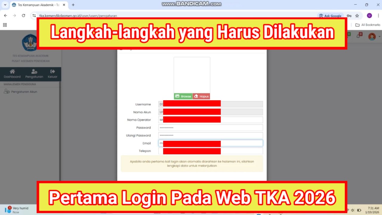 Langkah Pertama yang Harus dilakukan pada Web TKA 2026