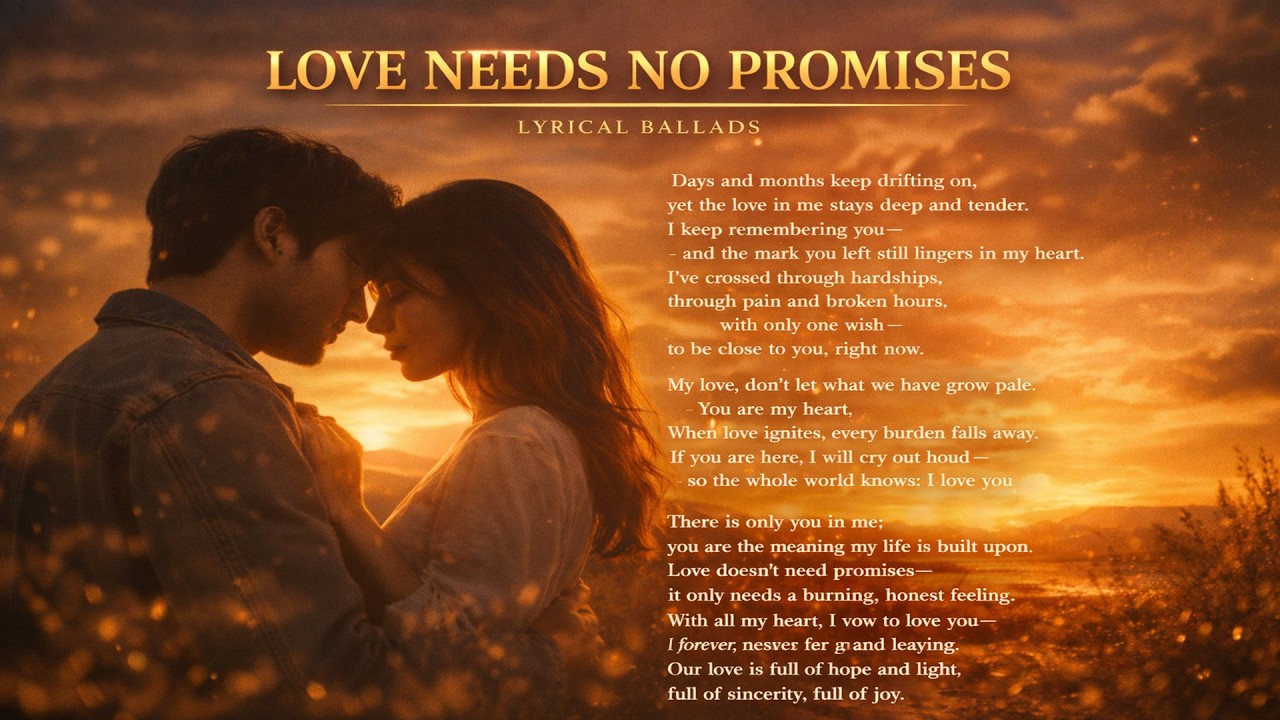 LOVE NEEDS NO PROMISES | Poetic Emotional Ballad | Romantic English Song | LYRICAL BALLADS