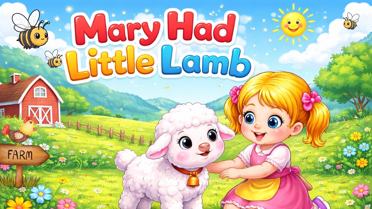 Mary Had a Little Lamb | Kids song & Nursery Rhymes | Funny with Bunny