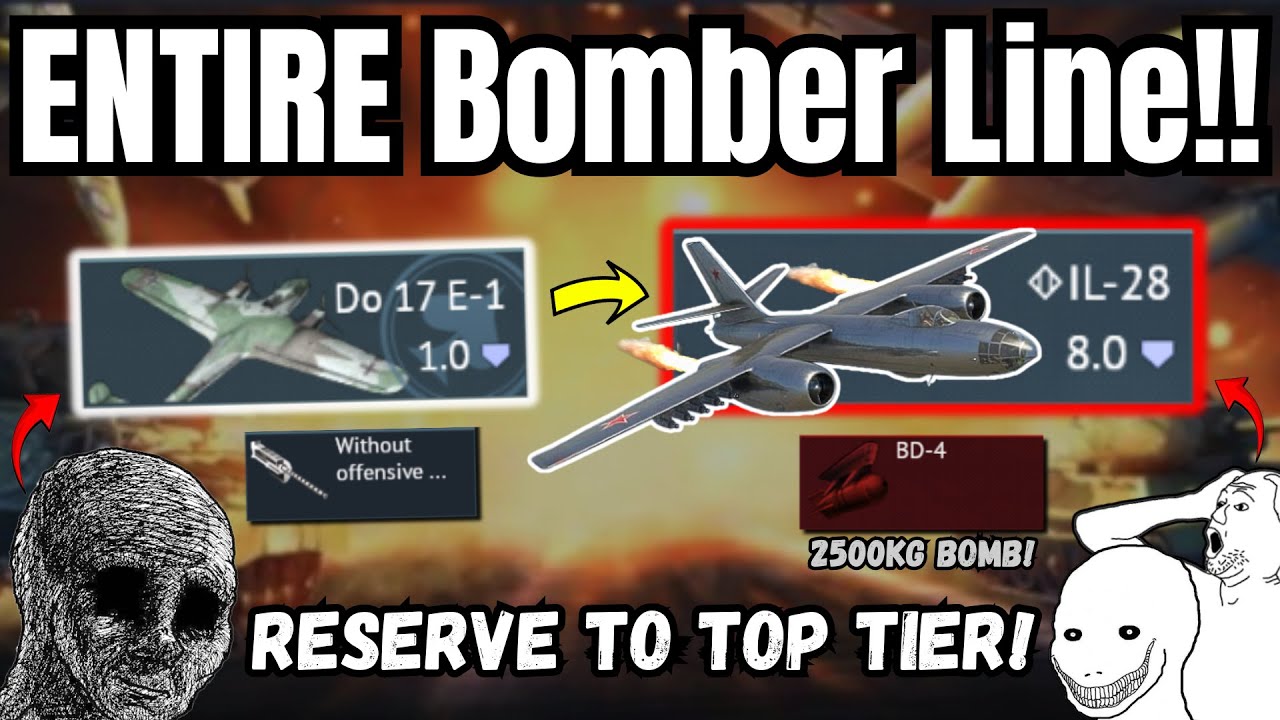Reserve to Top Tier Challenge!🔥(Entire German Bomber Line) | Planes so BAD they should be REMOVED!💀