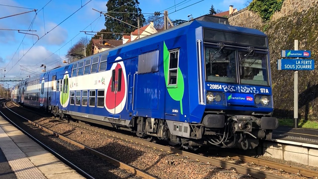 🇫🇷Двухэтажные французские электрички Z 20500 на линии Trancilien P