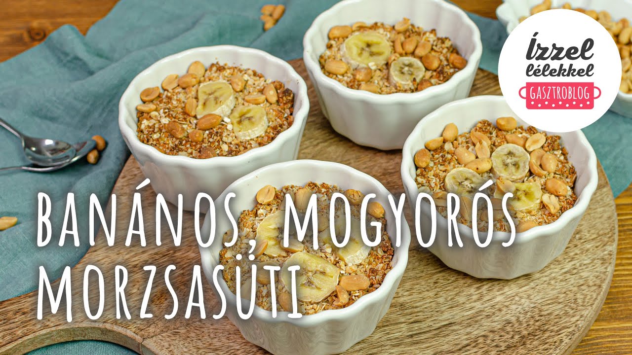 🍌 Banános, mogyorós morzsasüti ⦁ Ízzel-lélekkel gasztroblog