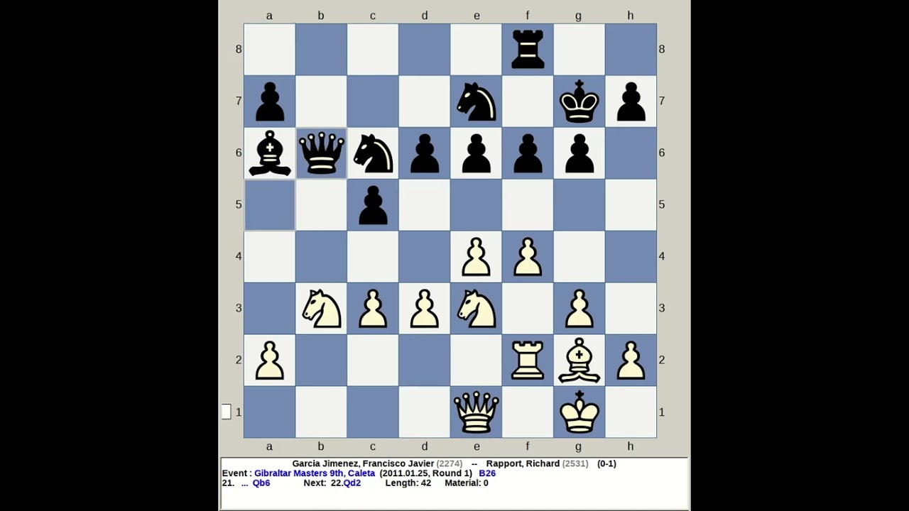 Garcia Jimenez, Francisco Javier vs Rapport, Richard | Gibraltar Masters Chess 9th 2011, Caleta