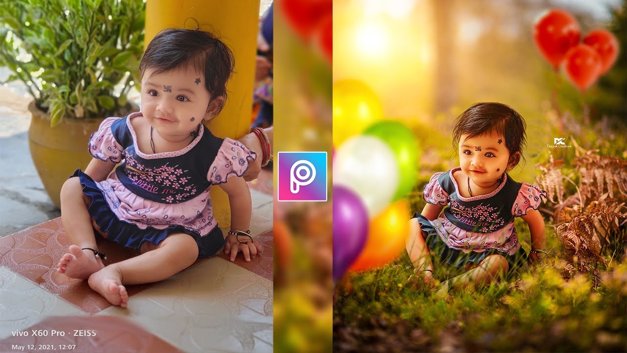 Picsart Editing Tutorial - Baby Photo Editing In Picsart | Birthday Photo Editing | Picsart Tutorial