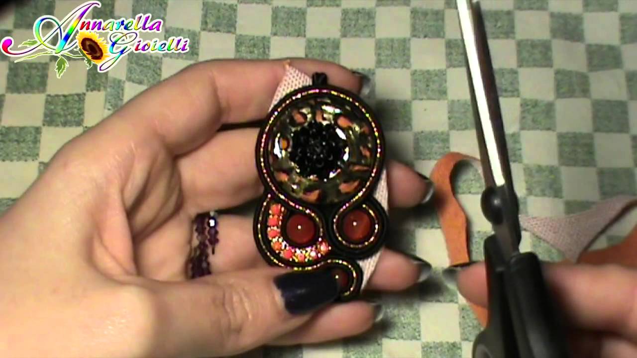 🌻Come coprire il RETRO di una creazione Soutache.🌻 Annarella Gioielli 🌻